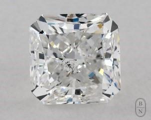 This square radiant cut 1 carat F color si1 clarity has a diamond grading report from GIA